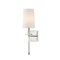 Z-Lite Sophia 1 Light Wall Sconce, Polished Nickel & White 803-1S-PN - alternate 3